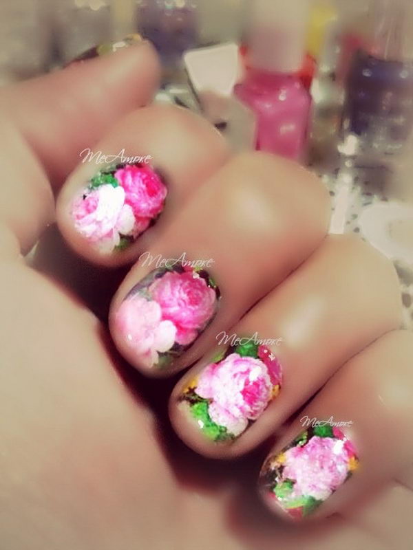 30 Pretty Flower Nail Designs Hative