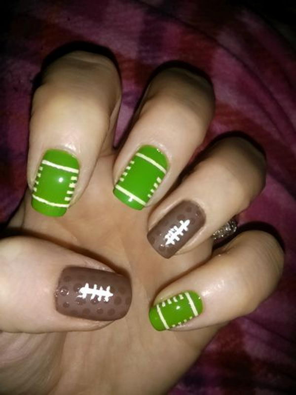 nail football cool nails season hative halloween instagram fun team spirit way source