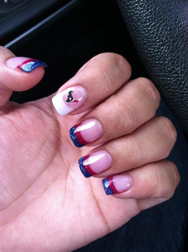 25 Cool Football Nail Art Designs - Hative