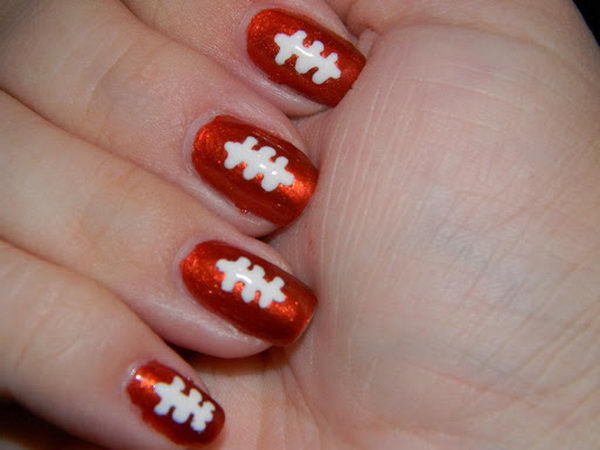 Game Day Nail Designs for Football Moms - wide 8