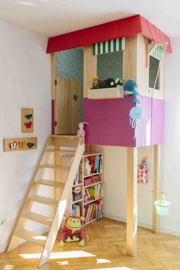 10+ Cool Indoor Playhouse Ideas for Kids - Hative