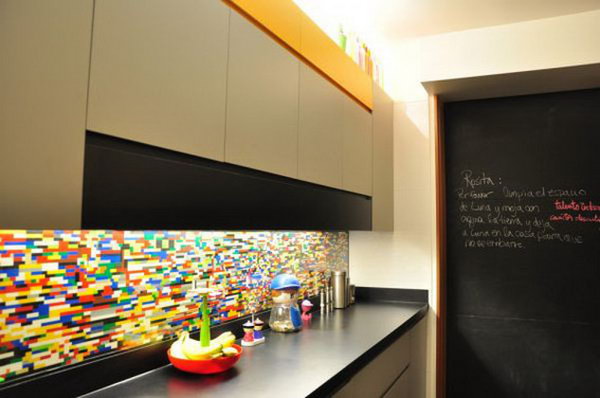 Colorful mosaic backsplash. Not only protect the walls from staining, but also add a decorative touch to your kitchen design.