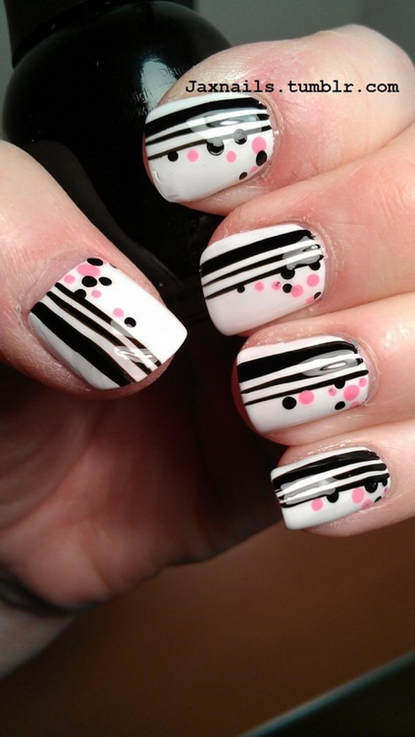 25 Cute Polka Dot Nail Designs - Hative