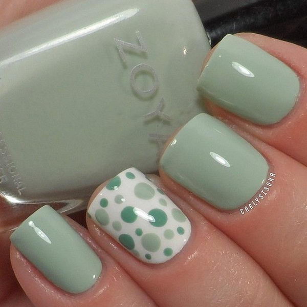 25 Cute Polka Dot Nail Designs Hative