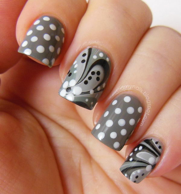 25 Cute Polka Dot Nail Designs - Hative