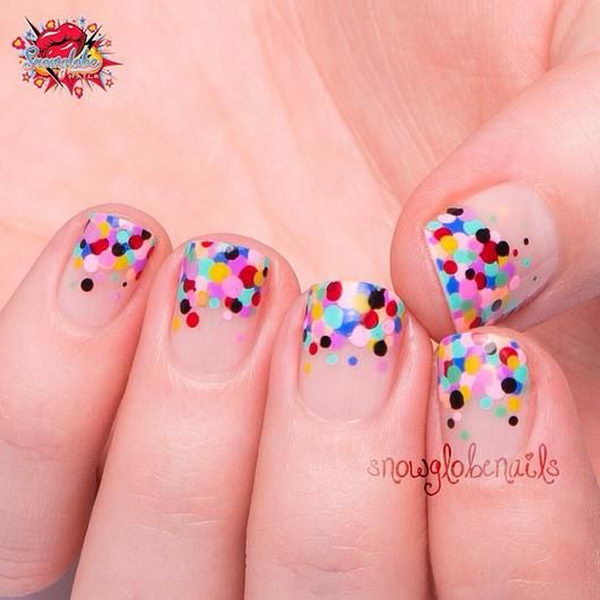 25 Cute Polka Dot Nail Designs Hative