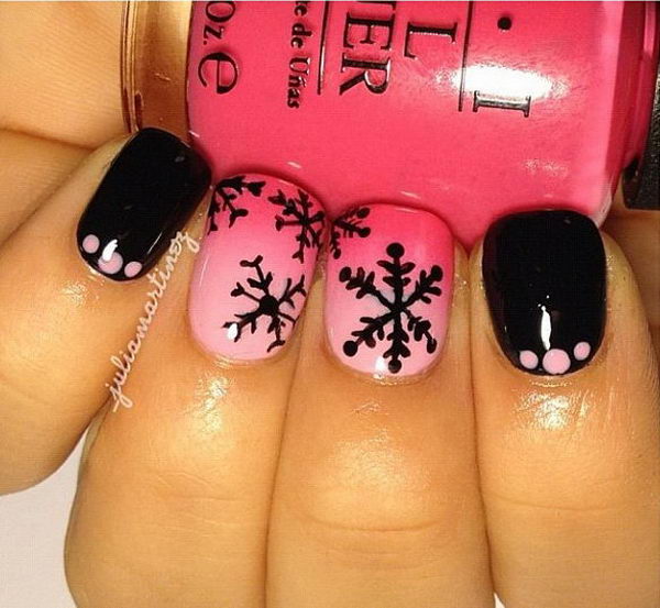 Cool Snowflake Nail Art. As symbols of the winter season, snowflake nail art are wonderful and can instantly make a regular manicure look like a work of art.