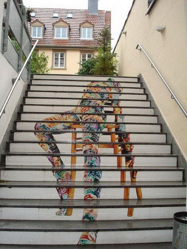20 Awesome Stairs Street Art - Hative
