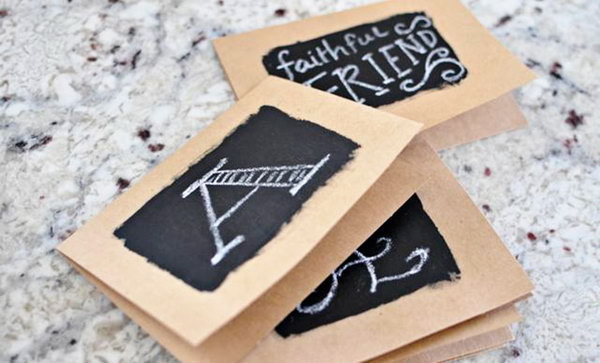 DIY Chalkboard Cards.