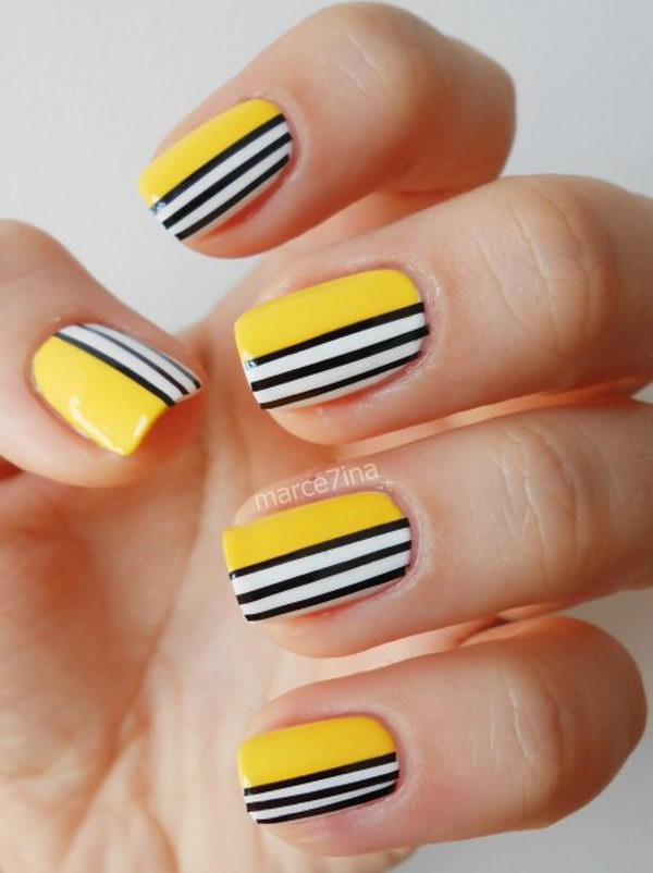 Cool Stripe Nail Designs - Hative