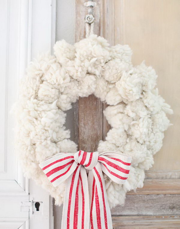 christmas pompom wreath