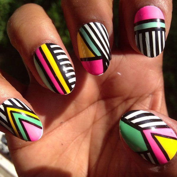 Geometric Nail Art