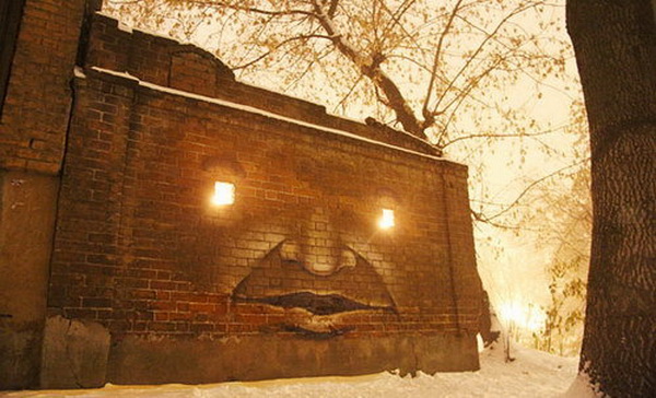 Street Art on Buildings by Nikita Nomerz