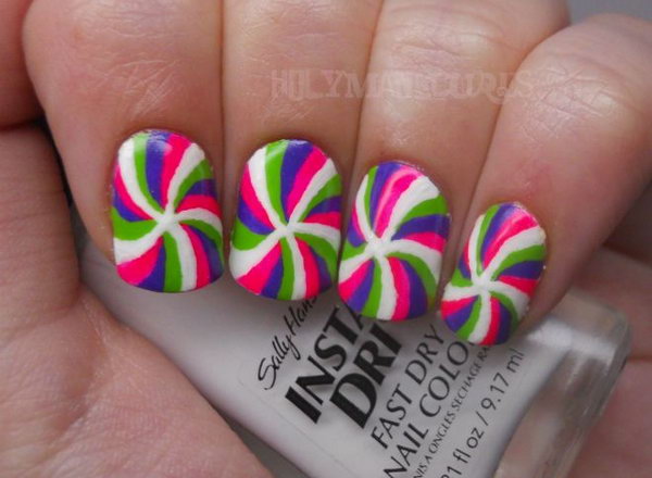 candy swirl nail designs