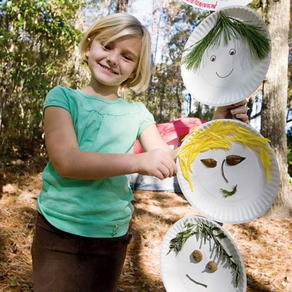 Family Faces Totem Pole. A great idea for a collaborative project and a history lesson at the same time.