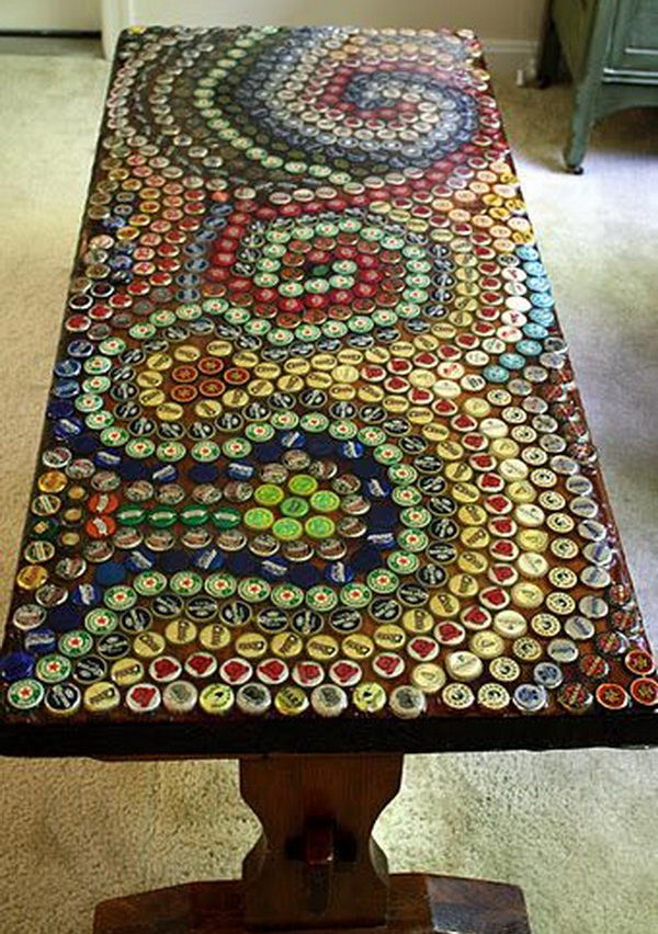 how to make a bottle cap beer pong table