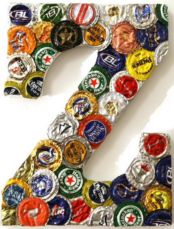 Bottle Cap Letter, 