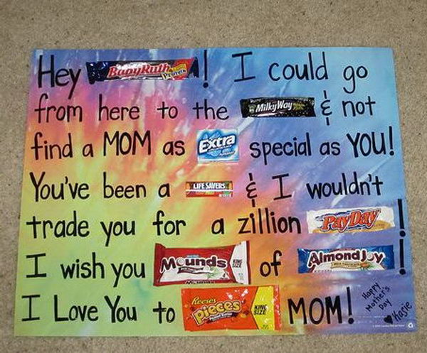 Mother's Day Candy Bar Poster, 