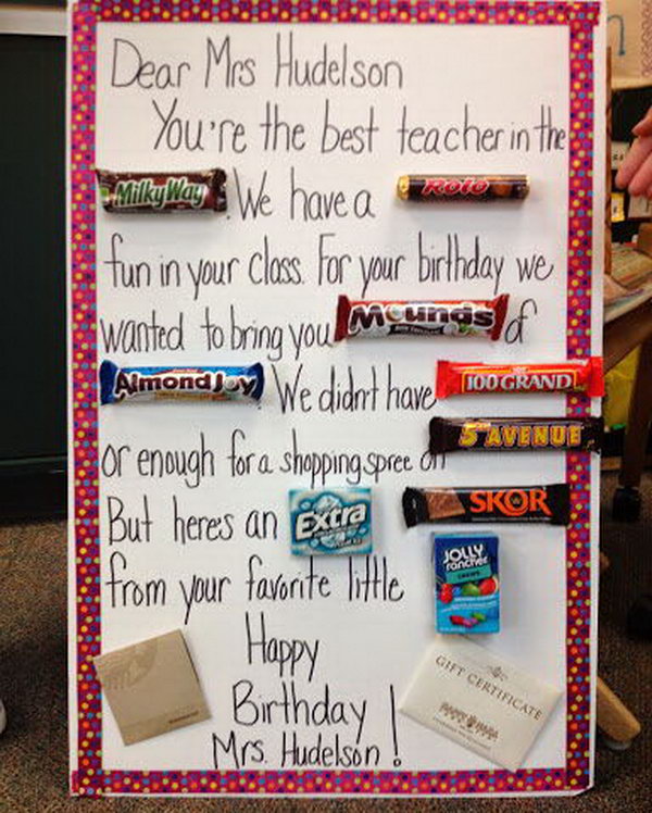 Candy Bar Poster Ideas with Clever Sayings - Hative