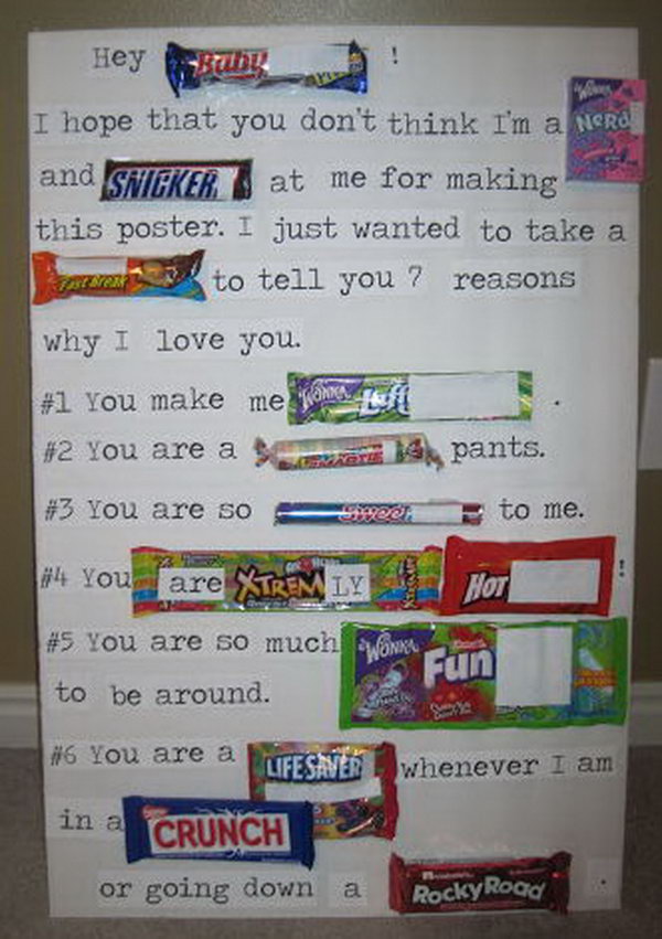 Candy Bar Poster Ideas with Clever Sayings - Hative