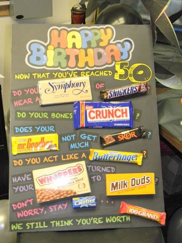 Candy Bar Poster Ideas with Clever Sayings Hative