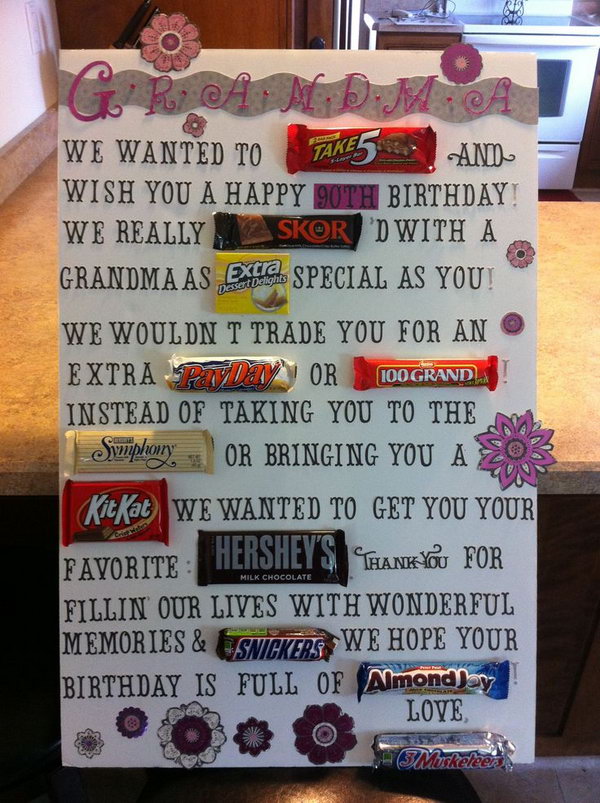 candy bar messages for birthdays