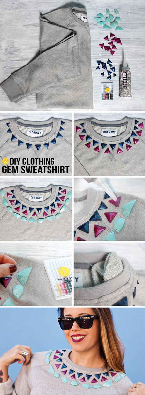 Gem Embellished Sweatshirt, 