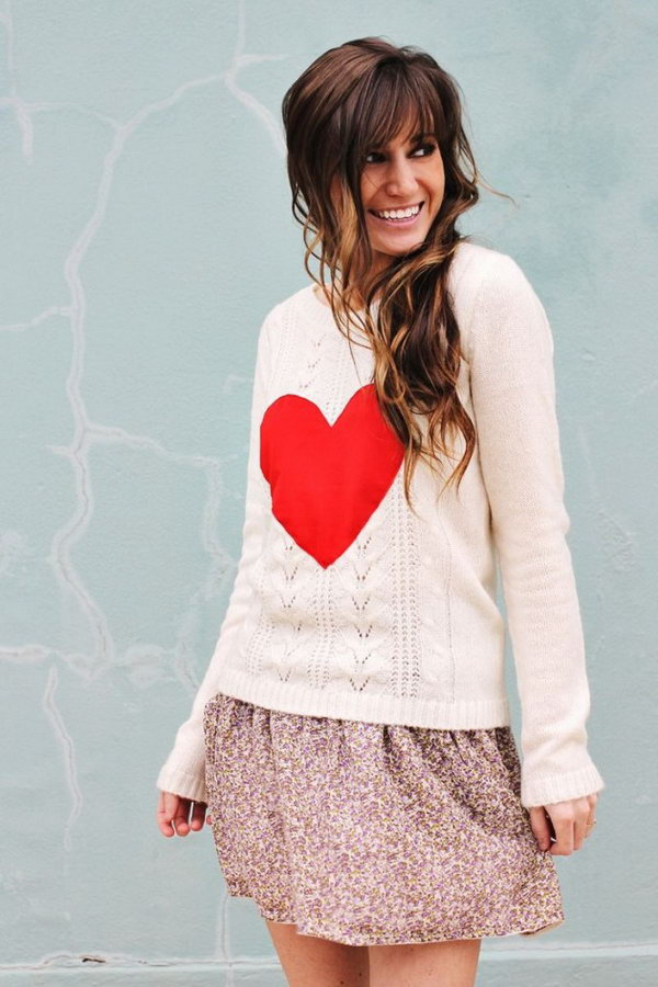 DIY Heart Sweater, 