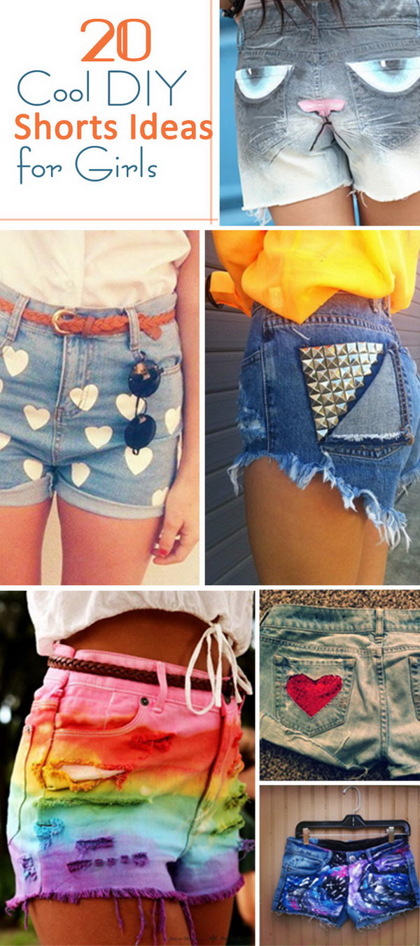 20 Cool DIY Shorts Ideas for Girls - Hative