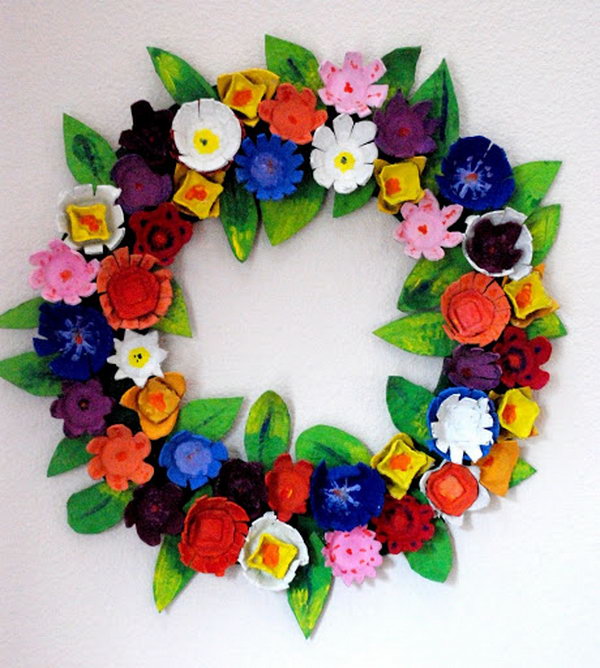 Egg Carton Wreath, 