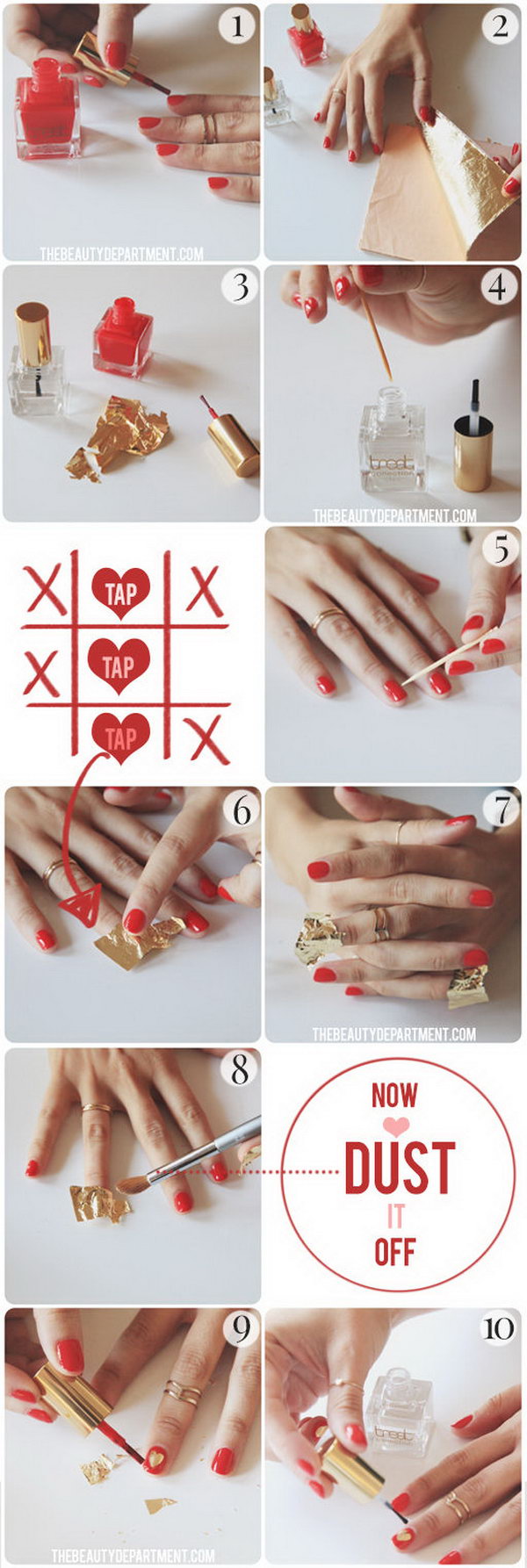 Gold Heart Nails, 