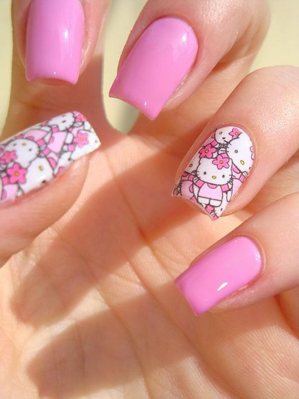 Cute Hello Kitty Nail Art Designs 2023