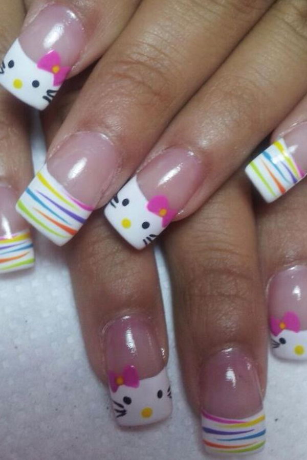 Cute Hello Kitty Nail Art Designs Hative