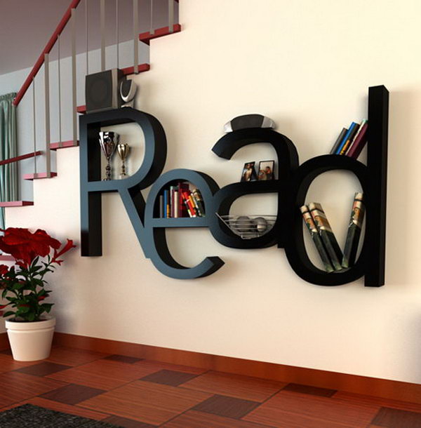 Cool Letter Shaped Shelves Hative