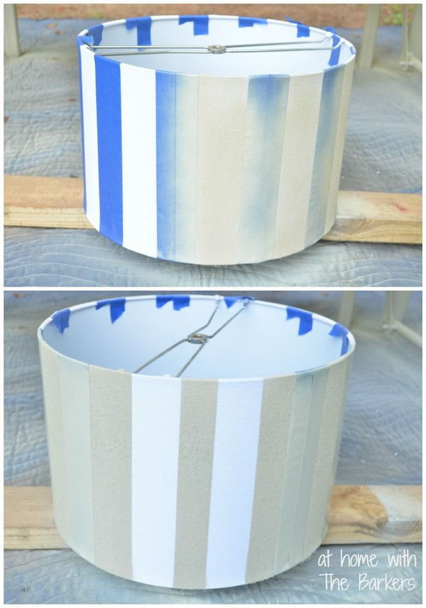 DIY Spray Painted Lamp Shade, 