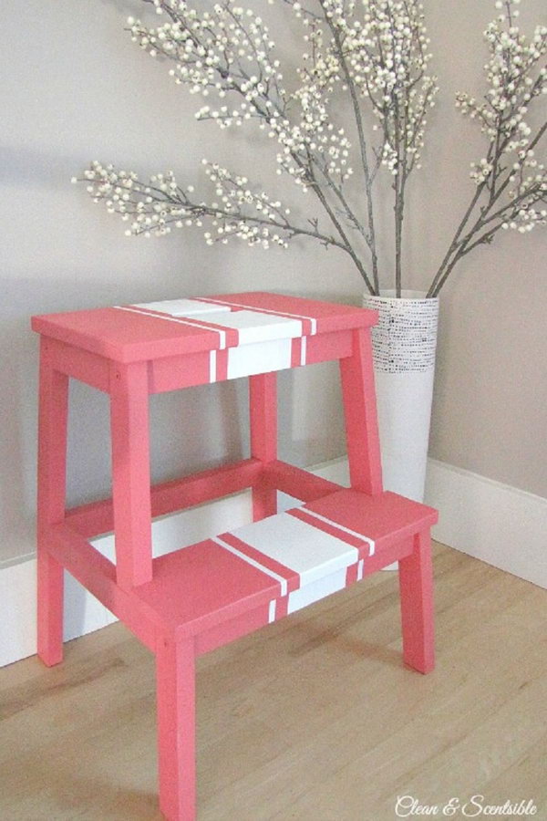 painted stool ikea bekvam furniture diy step hack hacks creative cleanandscentsible colorful projects end painting everythingetsy kitchen stools table decor