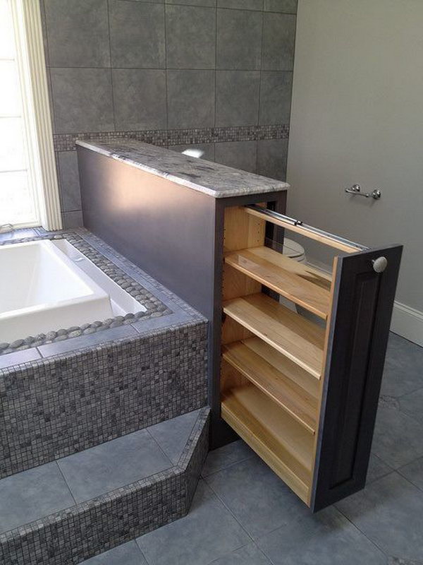20 Clever Bathroom Storage Ideas Hative, Toilet Surround Cabinet
