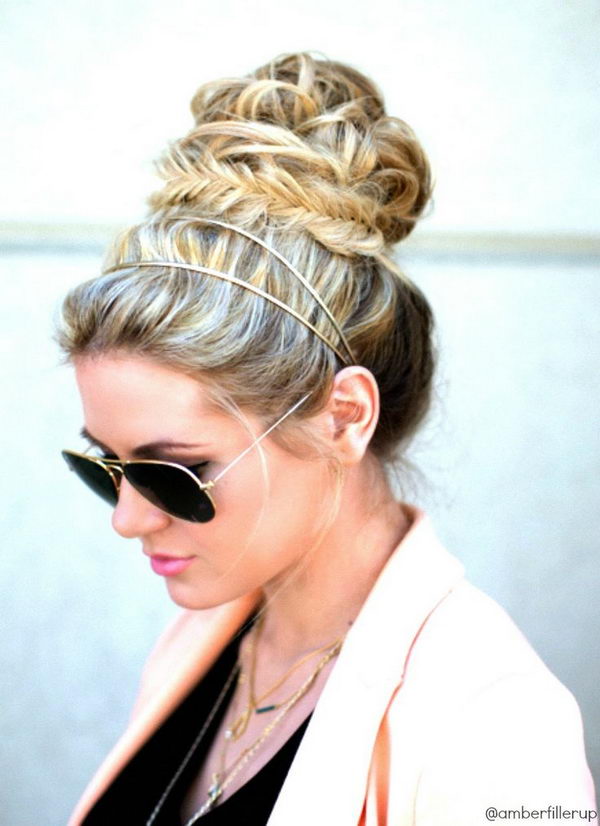 Putting Hair In High Bun - How to Make the Cutest Messy Bun in 3 Minutes or Less!