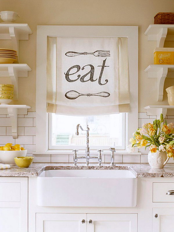 Creative Kitchen Window Treatment Ideas - Hative