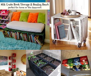 DIY Ideas With Milk Crates or Wooden Crates - Hative