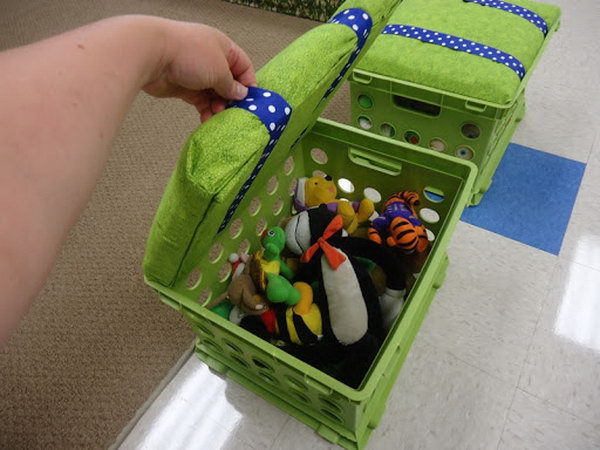 milk crate toy storage