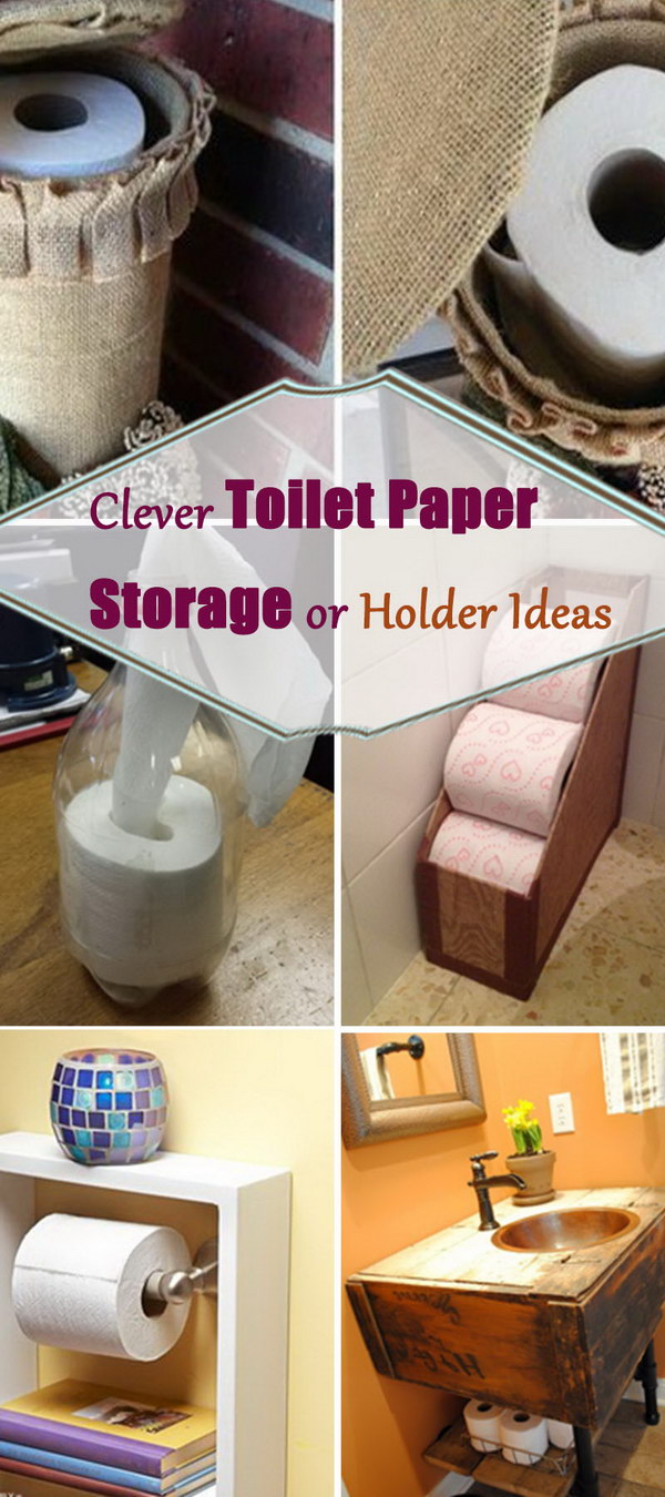 Clever Toilet Paper Storage or Holder Ideas - Hative