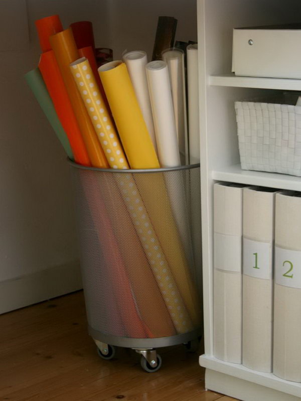 creative-wrapping-paper-storage-ideas-hative