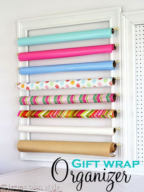 Creative Wrapping Paper Storage Ideas - Hative