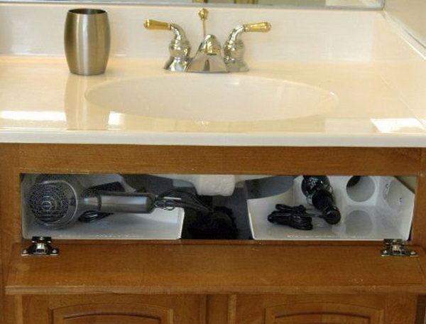 creative under bathroom sink storage