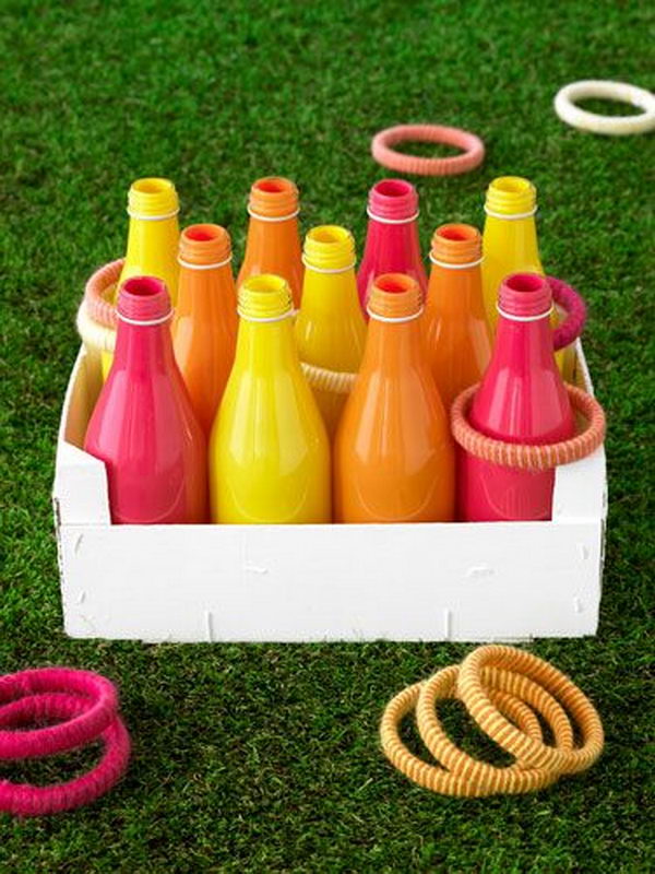 Backyard Ring Toss Game. Interesting things to do out there in your backyard. So simple and cheap to make, and you could play them with your kids or family anytime.