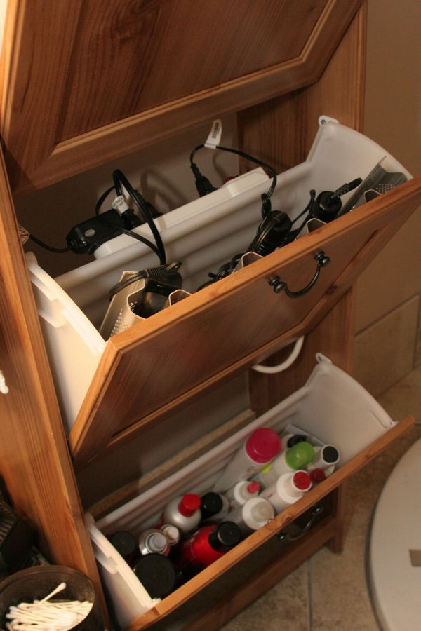 Creative Hair Dryer And Curling Iron Storage Ideas Hative