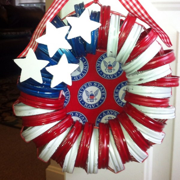 DIY Patriotic Wreath Ideas for 4th of July or Memorial Day - Hative