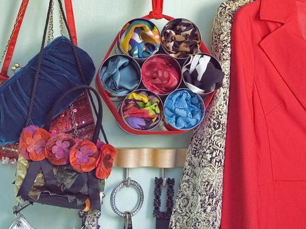 Creative Scarf Storage and Display Ideas. Scarves are not only useful accessories that can be used for warmth against the winter chill. They are also a style statement for scarf fanciers when stored and displayed cleverly.