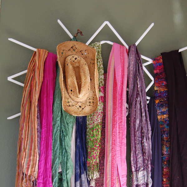 scarf display rack diy creative storage organizer scarves ta finished source hative than tips going